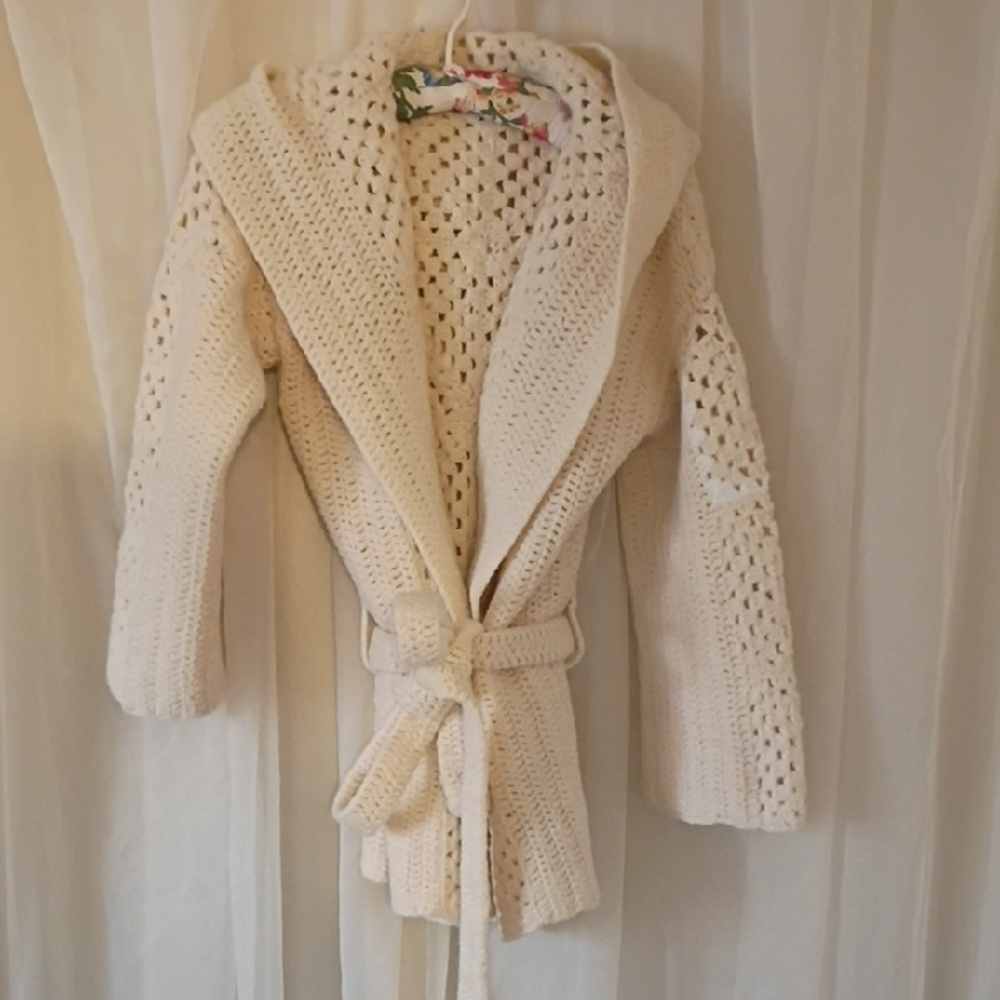 Cream Knit Women's Cardigan